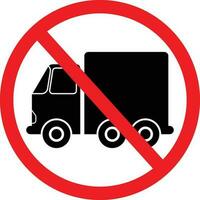 não pesado caminhão, caminhão restrição ícone placa vetor