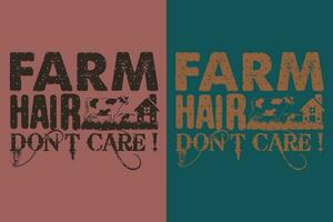 Fazenda cabelo não Cuidado, agricultor camiseta, agricultura camisa, Fazenda camisa, vaca amante camisa, vaca camisa, Fazenda vida camiseta, Fazenda animais camisa, agricultura, animal amante camisa vetor