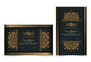 luxo certificado do realização melhor prêmio diploma vetor