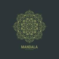 modelo de design de fundo plano de mandala vetor