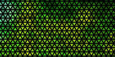 textura de vetor amarelo verde claro com estilo triangular