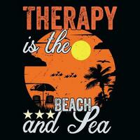 terapia é a de praia e chá vetor
