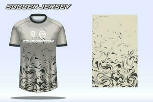 maquete de design de camiseta esportiva de camisa de futebol para clube de futebol vetor