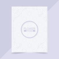 cartão elegante ornamento branco vetor
