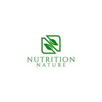 nutrição natureza logotipo Projeto vetor