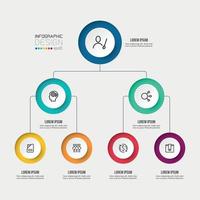 modelo de infográfico de organização de negócios ou marketing. vetor