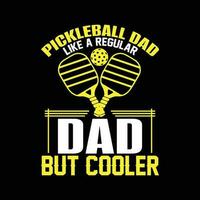 jogador de pickleball engraçado esportes retrô vintage design de camiseta de pickleball vetor