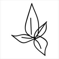 flor ilustração com isolado desenhado à mão estilo em uma branco fundo, adequado para crianças para desenhar abstrato ilustrações. vetor