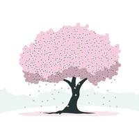 cereja Flor árvore conceito ilustração vetor
