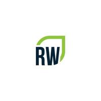 carta rw logotipo cresce, desenvolve, natural, orgânico, simples, financeiro logotipo adequado para seu empresa. vetor