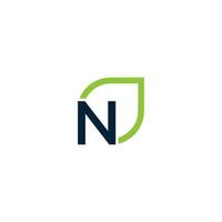 carta n logotipo cresce, desenvolve, natural, orgânico, simples, financeiro logotipo adequado para seu empresa. vetor