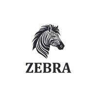 monocromático silhueta Preto zebra logotipo Projeto modelo vetor ícone ilustração