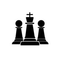 ícone xadrez vetor branco e Preto
