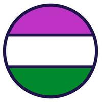 genderqueer lgbt orgulho bandeira festivo círculo crachá vetor