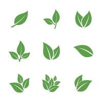 verde folha vetor, eco folhas spa logotipo modelo vetor
