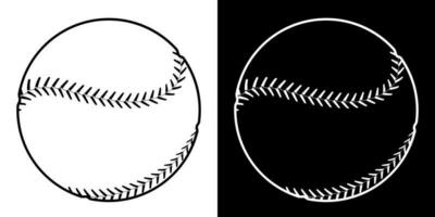 beisebol esporte bola ícone dentro simples linear estilo. equipe Esportes. saudável estilo de vida. vetor