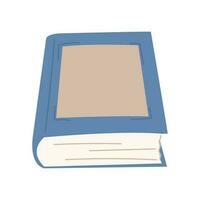 fofa desenho animado estilo azul livro. fechadas rabisco livro didático. isolado em branco. vetor