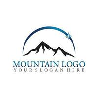 montanha logotipo com vintage estilo dentro vetor ilustração