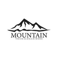 modelo de design de logotipo de montanha negra vetor
