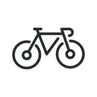 bicicleta ícone dentro plano estilo. bicicleta vetor ilustração em branco isolado fundo. ciclismo o negócio conceito.
