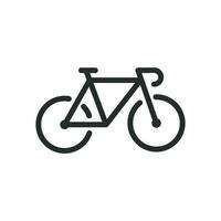 bicicleta ícone dentro plano estilo. bicicleta vetor ilustração em branco isolado fundo. ciclismo o negócio conceito.