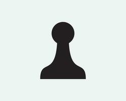 xadrez peça penhor ícone. estratégia jogos jogar concorrência tabuleiro de xadrez xeque-mate ícone placa símbolo forma obra de arte gráfico ilustração clipart vetor cricut