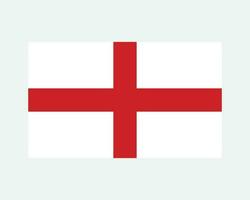 Inglaterra bandeira. Inglês nacional nação país bandeira ícone placa símbolo. Reino Unido Unidos reino vermelho branco st santo georges Cruz ilustração clipart vetor