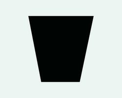 balde balde ícone. água recipiente Panela lixo Lixo pode lixeira bin cesta. Preto forma placa símbolo ilustração obra de arte gráfico clipart eps vetor