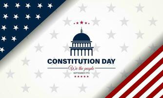 feliz constituição e cidadania dia Unidos estados do América setembro Dia 17 fundo vetor ilustração