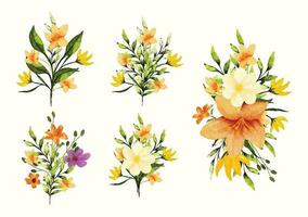 glorioso floral Primavera Escovar ilustração dentro aguarela estilo vetor