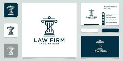 lei empresa e justiça conceito logotipo com o negócio cartão Projeto vetor