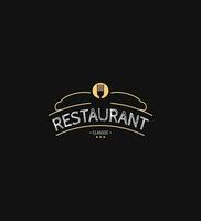 vintage restaurante logotipo Projeto conceito vetor