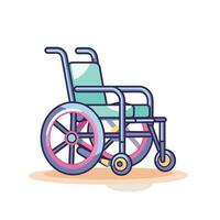 vetor do uma cadeira de rodas em uma branco fundo