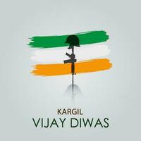 Kargil vijay divas pessoas lembrando e a comemorar vitória dia do indiano exército vetor