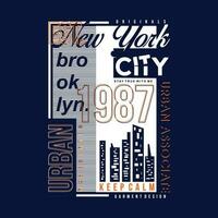 Brooklyn Novo Iorque letras tipografia vetor, abstrato gráfico, ilustração, para impressão t camisa vetor