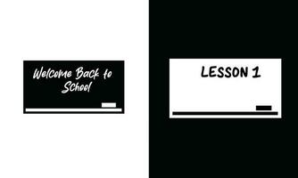 quadro-negro ícone vetor. quadro-negro silhueta. escola suprimentos ícone vetor. costas para escola conceito. Aprendendo e Educação ícone. plano vetor dentro Preto e branco.