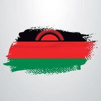 escova de bandeira malawi vetor