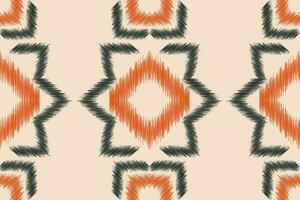 étnico ikat tecido padronizar geométrico estilo.africano ikat bordado étnico oriental padronizar Castanho creme fundo. resumo,illustration.texture,vestuário,quadro,decoração,tapete,motivo. vetor