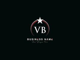 inicial luxo vb círculo logotipo carta, mínimo real Estrela vb logotipo símbolo para o negócio vetor