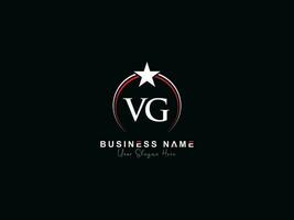 inicial luxo vg círculo logotipo carta, mínimo real Estrela vg logotipo símbolo para o negócio vetor