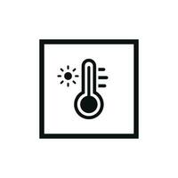 temperatura embalagem marca ícone símbolo vetor