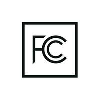 FCC embalagem marca ícone símbolo vetor