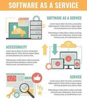 saas plano infográficos vetor