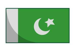 moderno paquistanês bandeira. islâmico estado. Paquistão. vetor. vetor