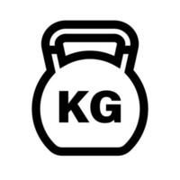 quilograma kettlebell ícone. kg peso ícone. vetor. vetor