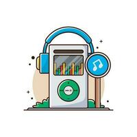 meios de comunicação jogador audio música ícone logotipo Projeto vetor