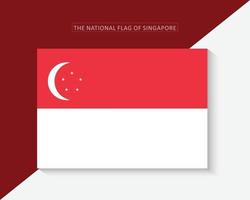 a bandeira nacional do desenho vetorial de Singapura vetor