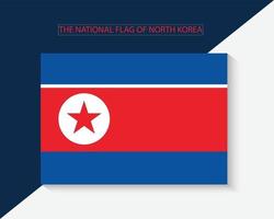 a bandeira nacional do desenho vetorial da Coreia do Norte vetor