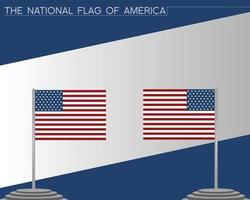 a bandeira nacional da américa vetor