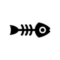 espinha de peixe ícone vetor símbolo Projeto ilustração
